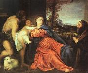 Holy Family and Donor t TIZIANO Vecellio